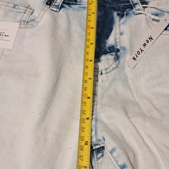 Vince Blue Women's Bermuda Shorts Size 3.. High Waist.. Distressed - Picture 7 of 8